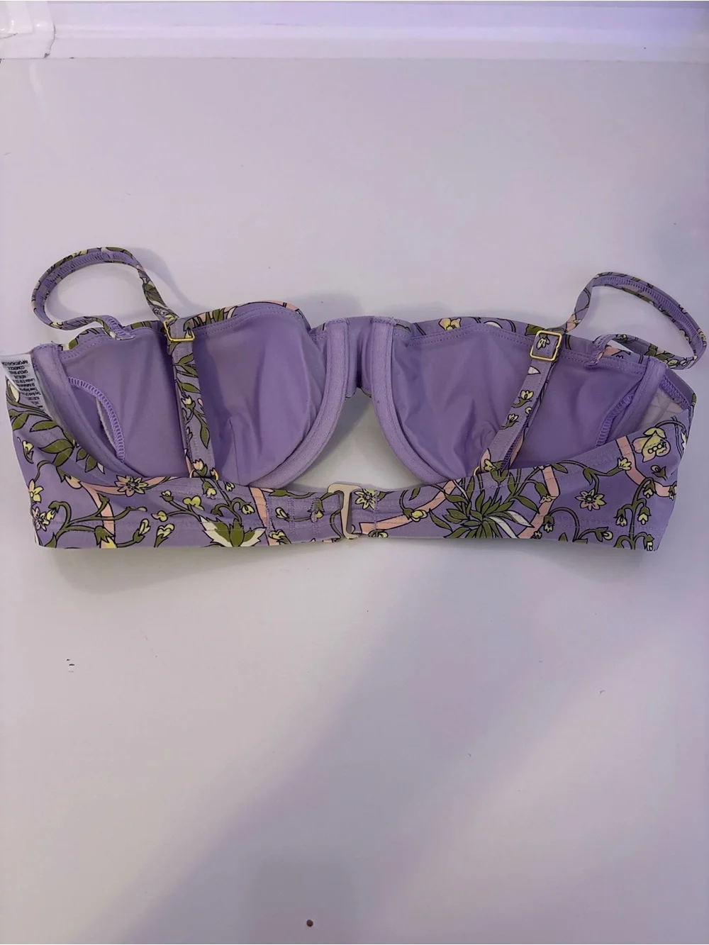 Tory Burch XS Lilac Floral Swim Top